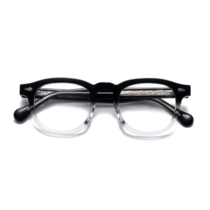Hewei Unisex Full Rim Square Oval Acetate Eyeglasses 0034