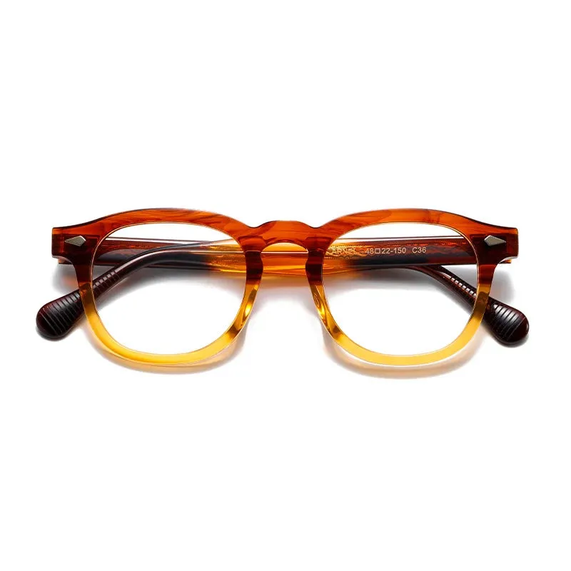 Hewei Unisex Full Rim Square Oval Acetate Eyeglasses 0034