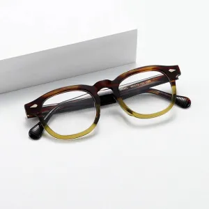 Hewei Unisex Full Rim Square Oval Acetate Eyeglasses 0034