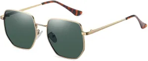 HMRGLMIE-Metal Polarized Sunglasses For Men Vintage Driving Sun Glasses Male Oversized Anti Glare Shades