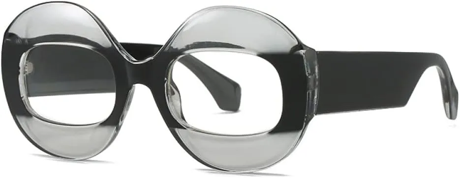 HMRGLMIE-round frame white piece sunshade matching color individual sunblock sunglasses sunglasses