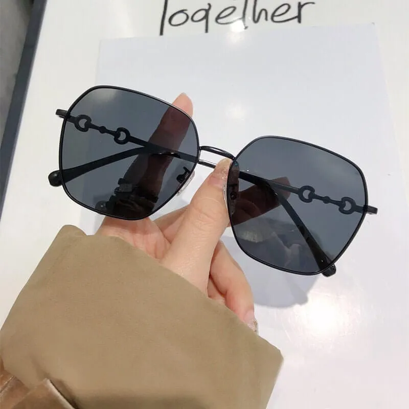 Horsebit Myopia Sunglasses Polarized Anti-UV Prescription Women Sunglasses-58584