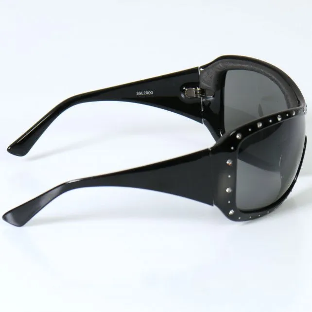 Hot Leathers Marilyn 2 Ladies Sunglasses w/ Pads and Rhinestones