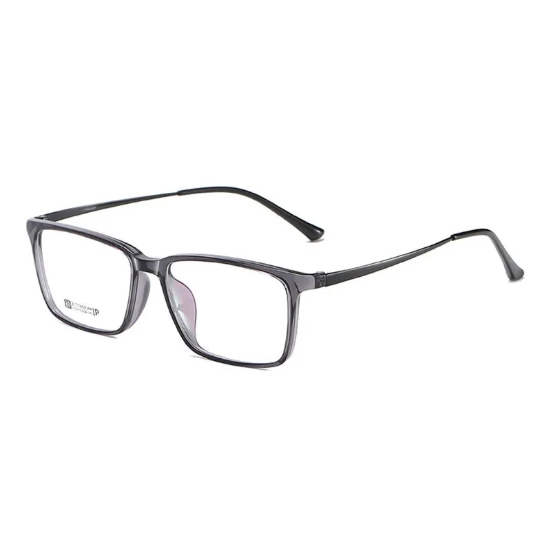 Hotochki Men's Full Rim Beta Titanium Frame Rectangular Eyeglasses 7036