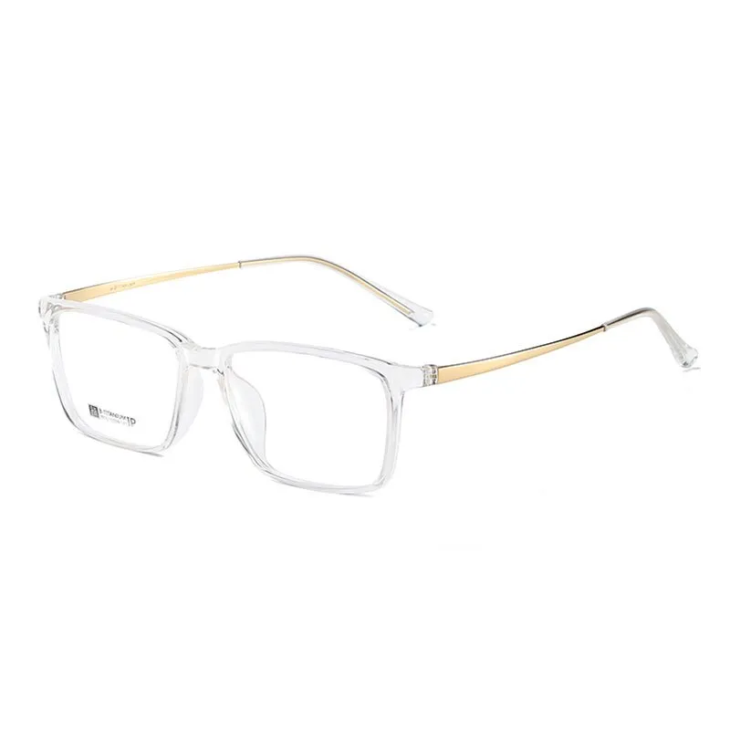 Hotochki Men's Full Rim Beta Titanium Frame Rectangular Eyeglasses 7036