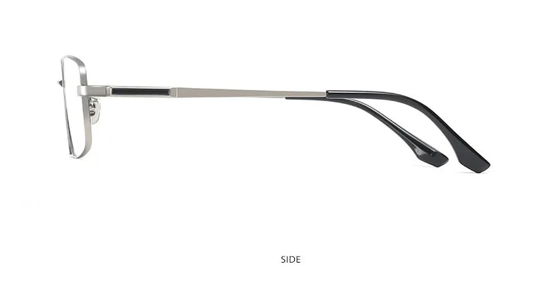 Hotochki Men's Full Rim Rectangle Titanium Ip Electroplated Frame Eyeglasses Pt2219