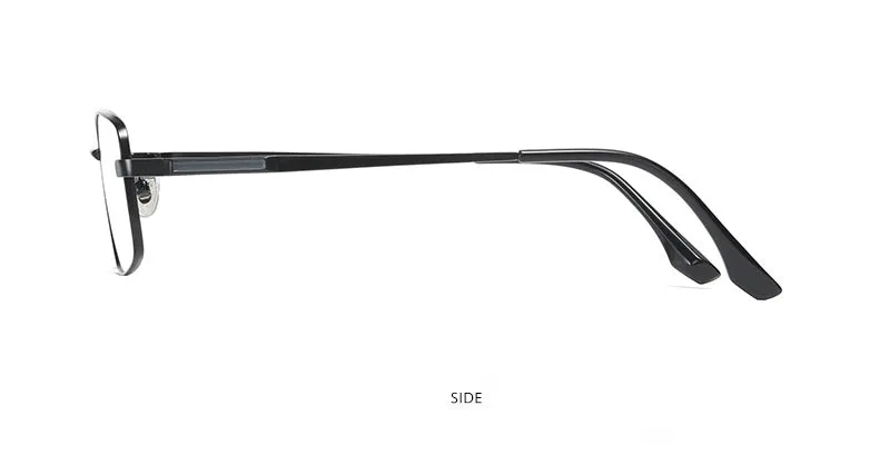 Hotochki Men's Full Rim Rectangle Titanium Ip Electroplated Frame Eyeglasses Pt2219