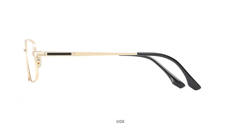 Hotochki Men's Full Rim Rectangle Titanium Ip Electroplated Frame Eyeglasses Pt2219