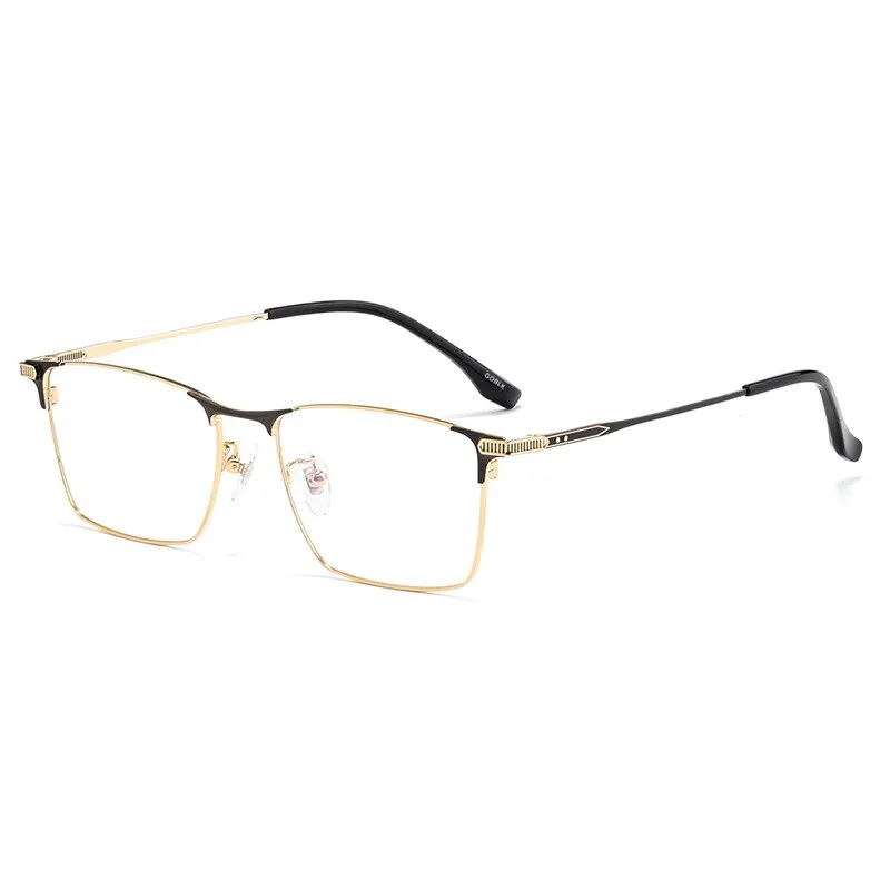 Hotochki Men's Full Rim Square Titanium Eyeglasses 80100T