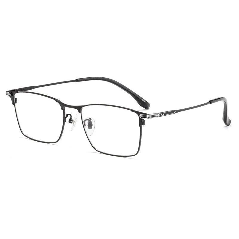 Hotochki Men's Full Rim Square Titanium Eyeglasses 80100T