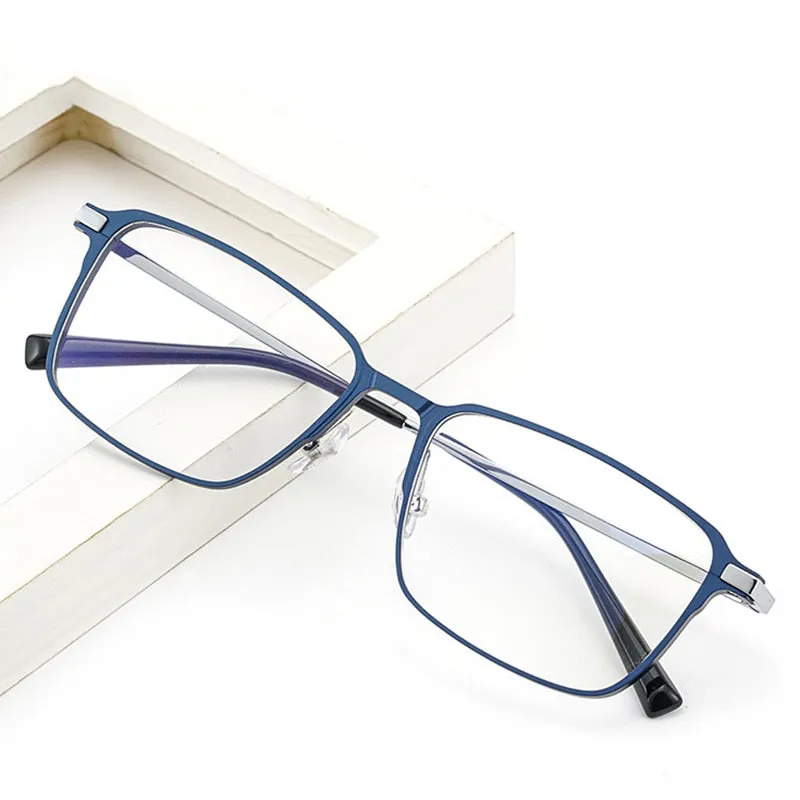 Hotochki Men's Full Rim Square Titanium Eyeglasses L5058