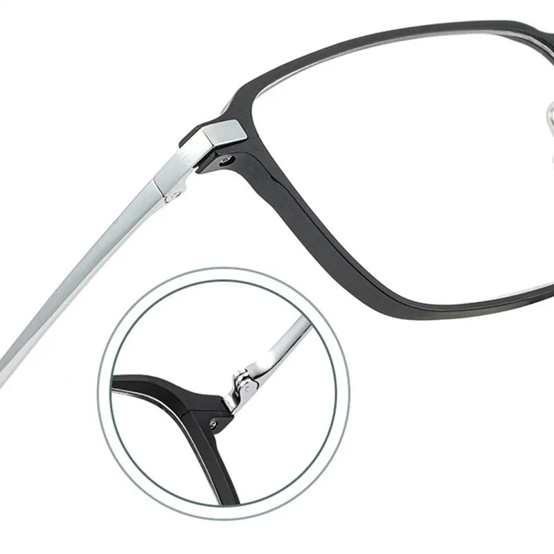 Hotochki Men's Full Rim Square Titanium Eyeglasses L5058