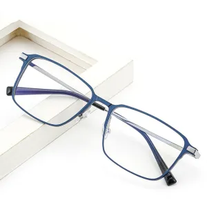 Hotochki Men's Full Rim Square Titanium Eyeglasses L5058