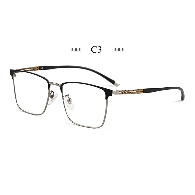 Hotochki Men's Full Rim Square Tr 90 Titanium Frame Eyeglasses T8611t