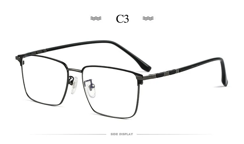 Hotochki Men's Full Rim Square Tr 90 Titanium Frame Eyeglasses T8631t