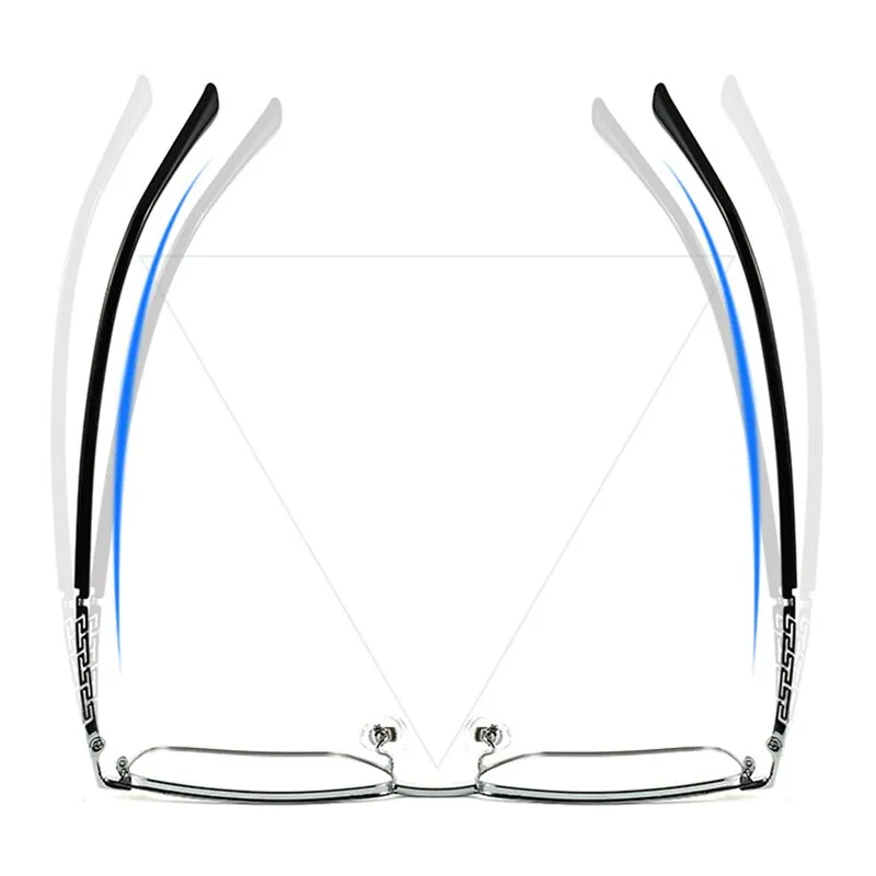 Hotochki Men's Full Rim Square Tr 90 Titanium Frame Eyeglasses T8631t