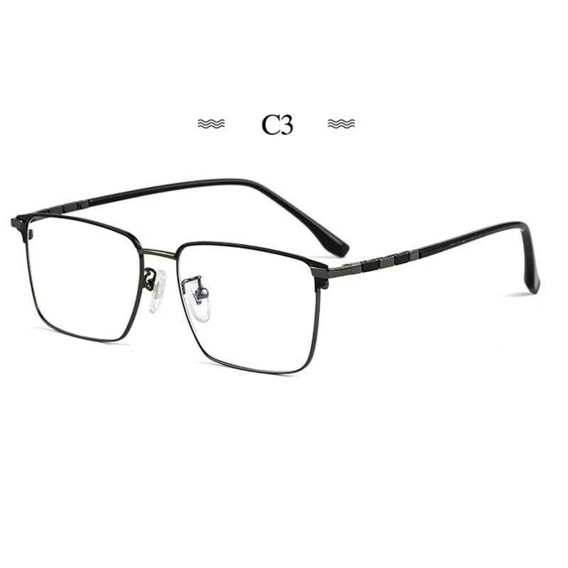 Hotochki Men's Full Rim Square Tr 90 Titanium Frame Eyeglasses T8631t