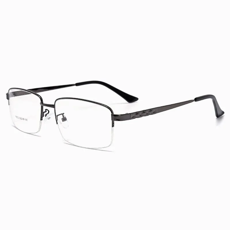 Hotochki Men's Semi Rim Alloy Frame Eyeglasses 6032