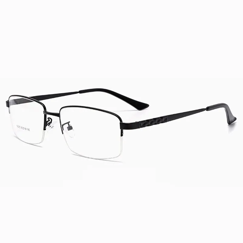 Hotochki Men's Semi Rim Alloy Frame Eyeglasses 6032