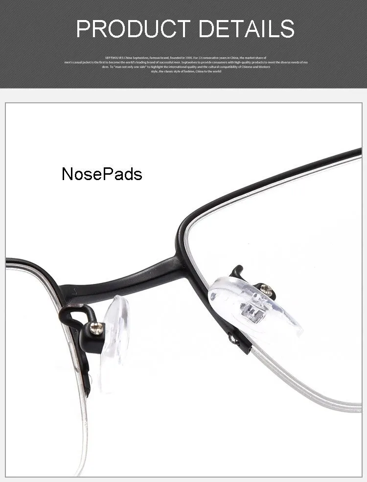 Hotochki Men's Semi Rim Alloy Frame Eyeglasses 6032