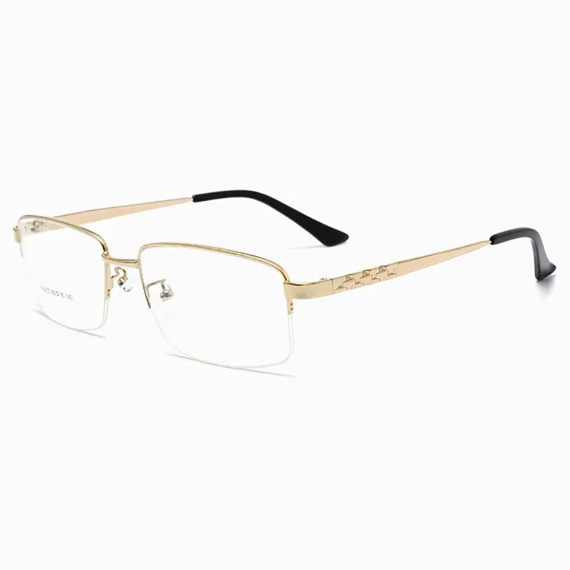 Hotochki Men's Semi Rim Alloy Frame Eyeglasses 6032