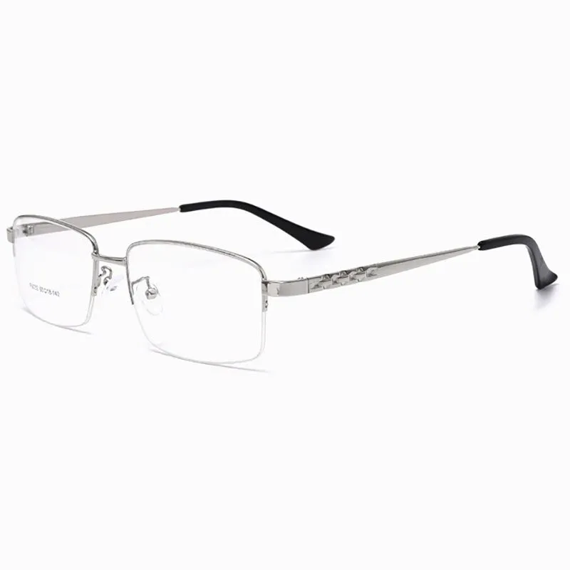 Hotochki Men's Semi Rim Alloy Frame Eyeglasses 6032