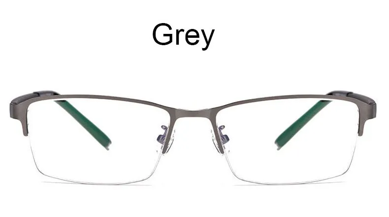 Hotochki Men's Semi Rim Rectangular Alloy Frame Eyeglasses 3095
