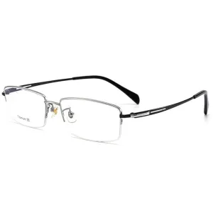 Hotochki Men's Semi Rim Titanium Frame Eyeglasses 8906
