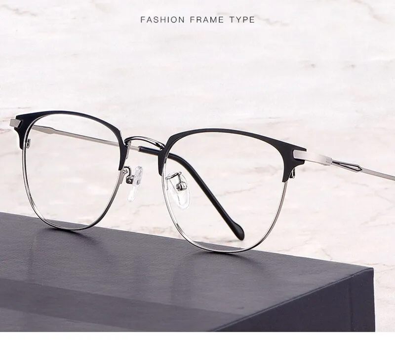 Hotochki Unisex Full Rim Alloy Frame Eyeglasses 3389
