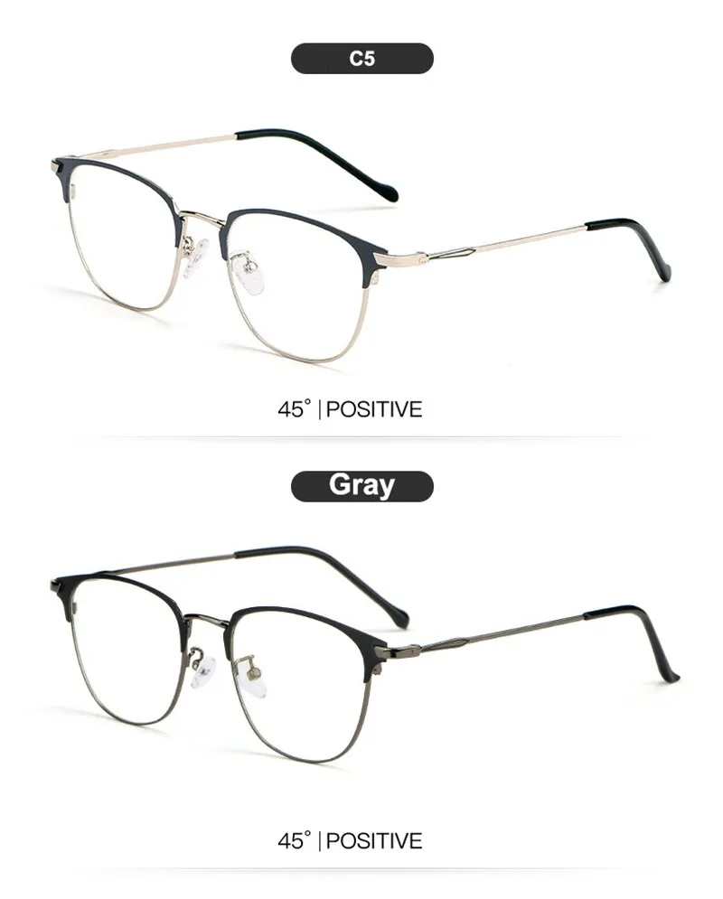 Hotochki Unisex Full Rim Alloy Frame Eyeglasses 3389