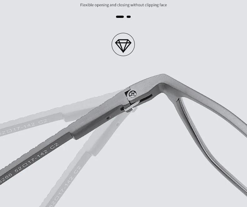 Hotochki Unisex Full Rim Aluminum Magnesium Alloy Frame Eyeglasses 6266