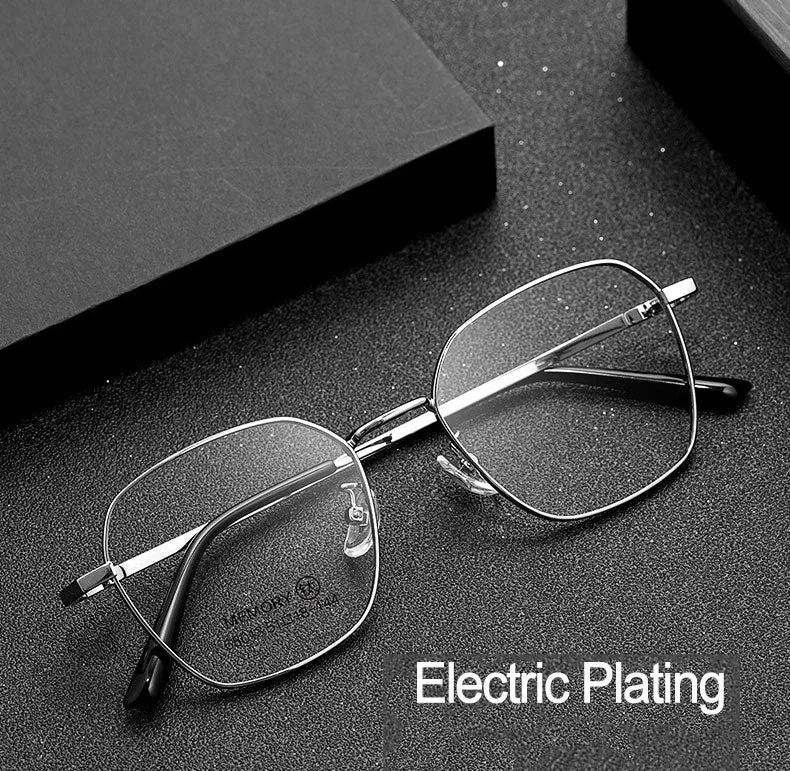 Hotochki Unisex Full Rim Polygon Memory Alloy Frame Eyeglasses 68013