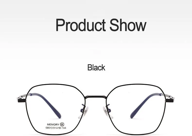 Hotochki Unisex Full Rim Polygon Memory Alloy Frame Eyeglasses 68013