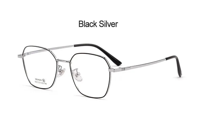 Hotochki Unisex Full Rim Polygon Memory Alloy Frame Eyeglasses 68013