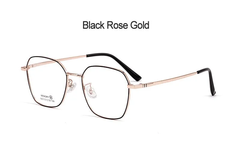 Hotochki Unisex Full Rim Polygon Memory Alloy Frame Eyeglasses 68013