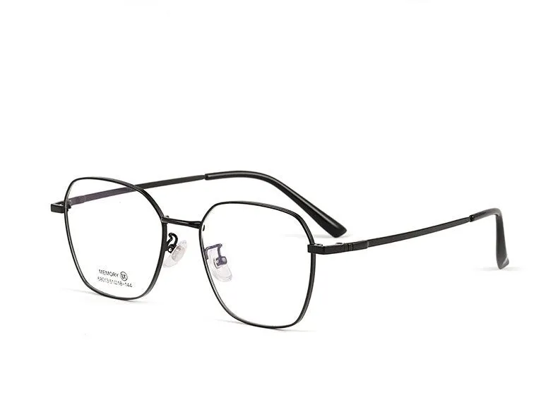 Hotochki Unisex Full Rim Polygon Memory Alloy Frame Eyeglasses 68013