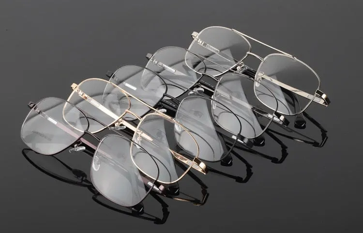 Hotochki Unisex Full Rim Round Box Alloy Frame Eyeglasses 2256
