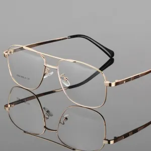 Hotochki Unisex Full Rim Round Box Alloy Frame Eyeglasses 2256