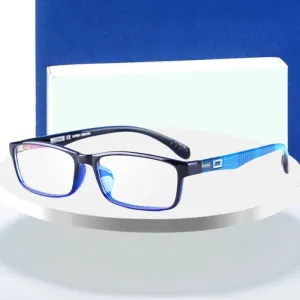 Hotochki Unisex Full Rim Square TR-90 Resin Frame Eyeglasses 2300