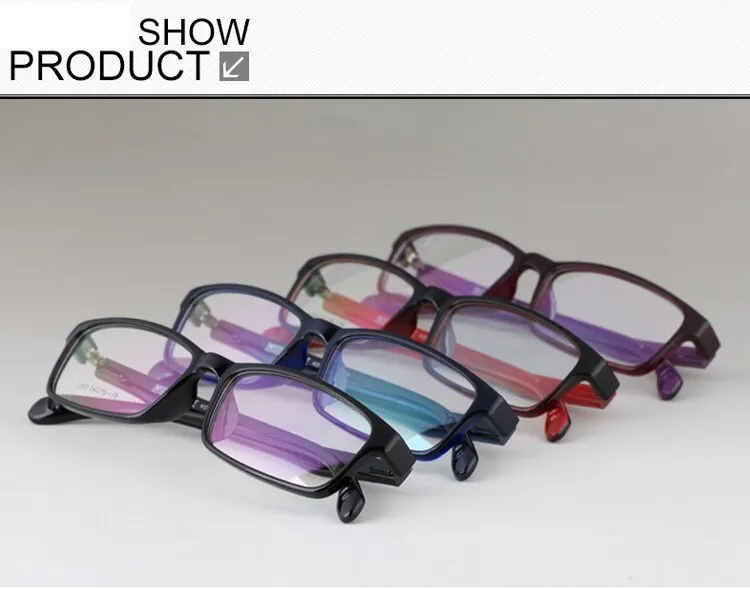 Hotochki Unisex Full Rim Square TR-90 Resin Frame Eyeglasses 2300