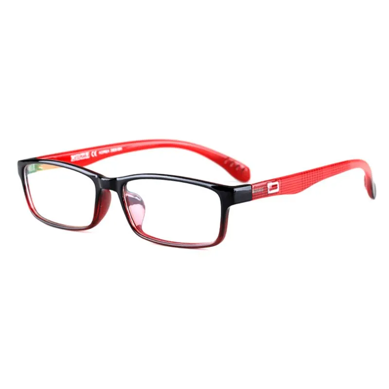 Hotochki Unisex Full Rim Square TR-90 Resin Frame Eyeglasses 2300