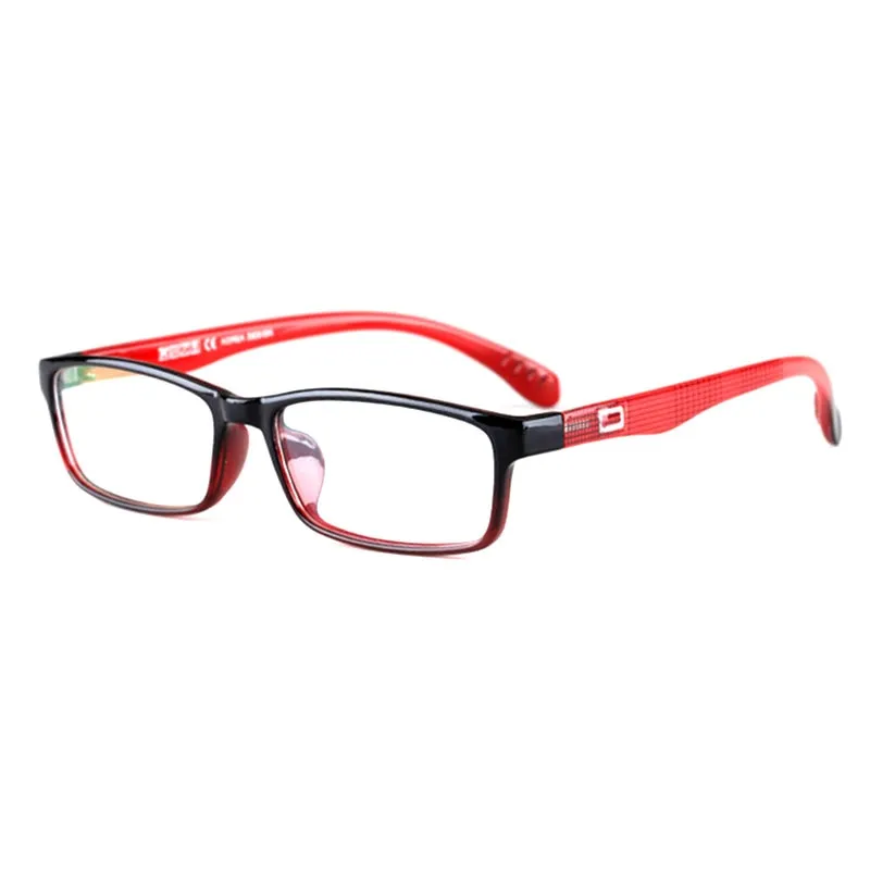 Hotochki Unisex Full Rim Square TR-90 Resin Frame Eyeglasses 2300