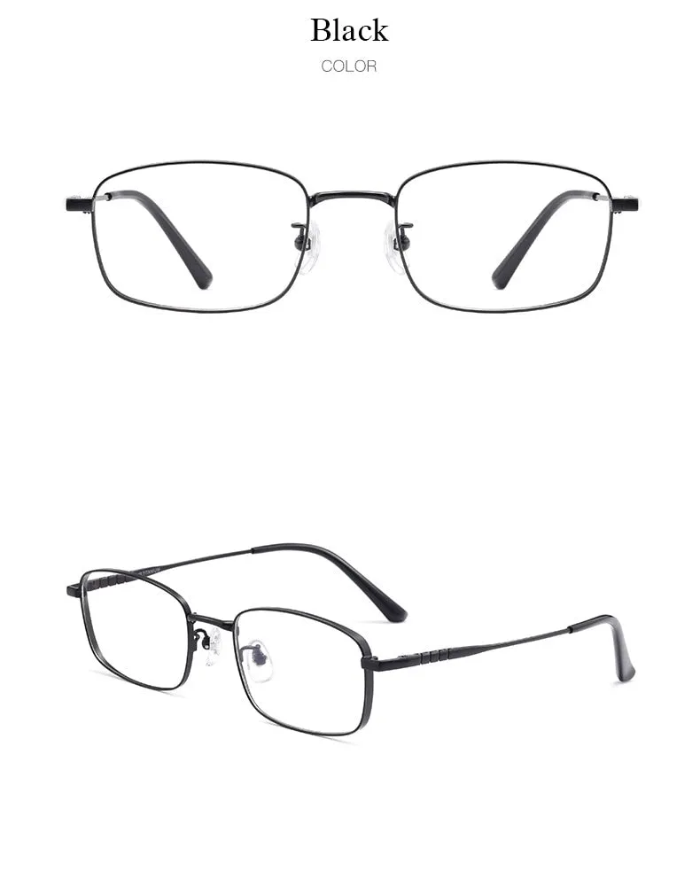 Hotochki Unisex Full Rim Titanium Alloy IP Plated Frame Eyeglasses P15303