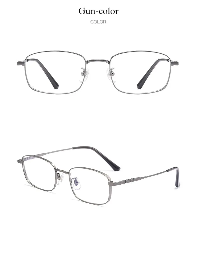 Hotochki Unisex Full Rim Titanium Alloy IP Plated Frame Eyeglasses P15303