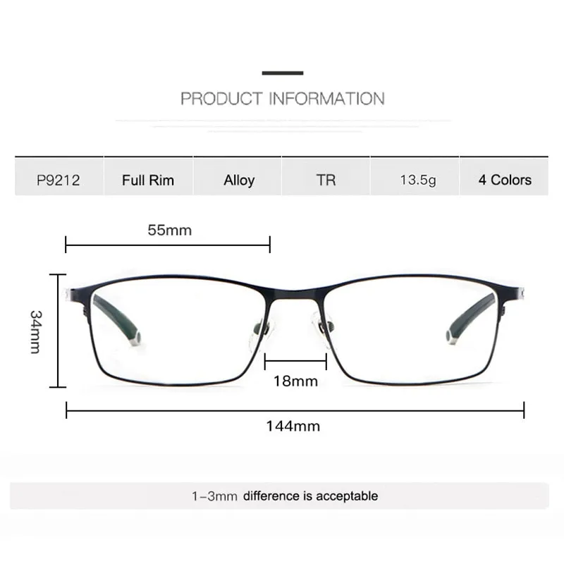 Hotochki Unisex Full/Semi Rim Alloy Frame Eyeglasses P9211