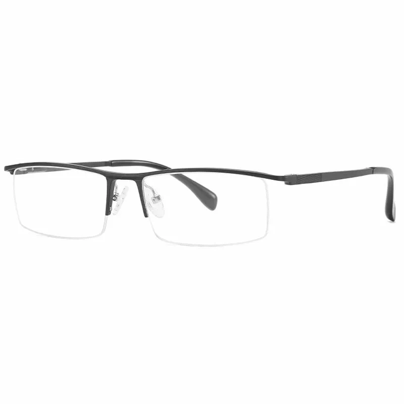 Hotochki Unisex Semi Rim Aluminum Magnesium Alloy Frame Eyeglasses 6297