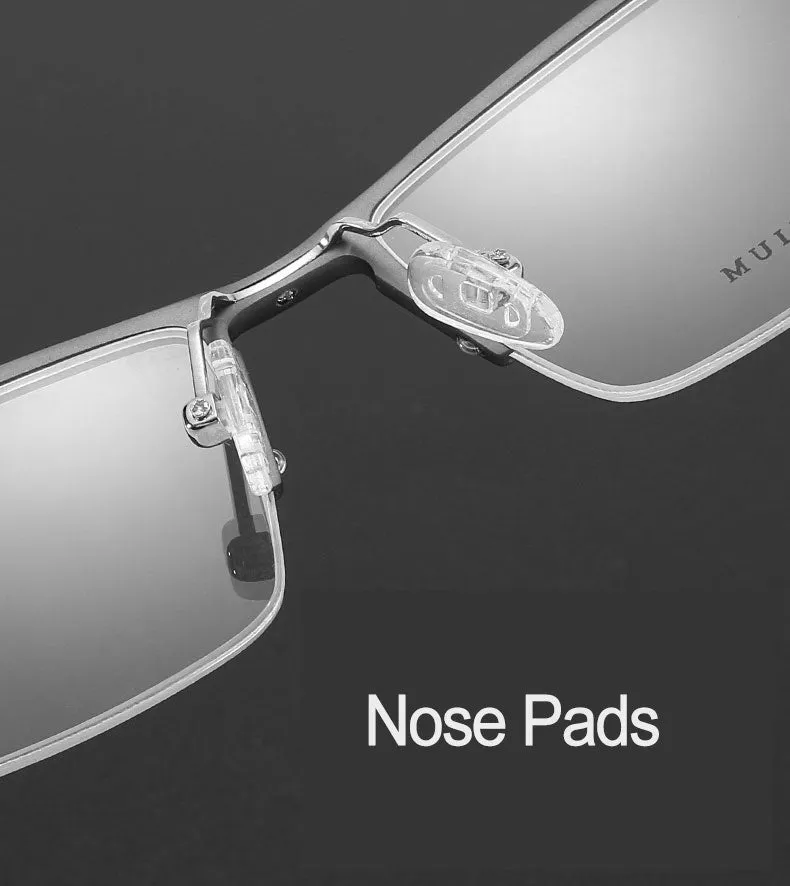 Hotochki Unisex Semi Rim Aluminum Magnesium Alloy Frame Eyeglasses 6297