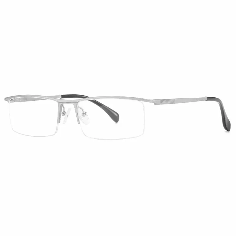 Hotochki Unisex Semi Rim Aluminum Magnesium Alloy Frame Eyeglasses 6297
