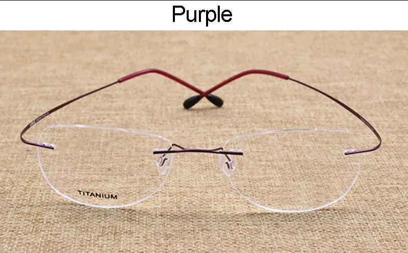 Hotochki Unisex Titanium Memory Alloy Rimless Frame Eyeglasses