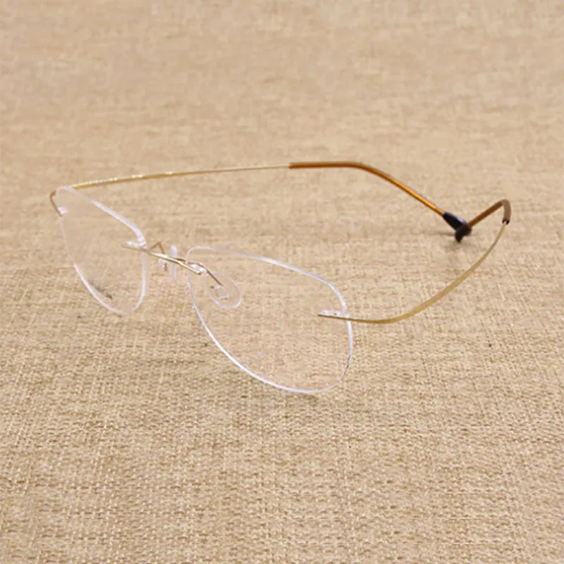 Hotochki Unisex Titanium Memory Alloy Rimless Frame Eyeglasses